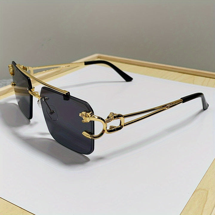 W&W Mode | Trendige Quadratische Randlose Sonnenbrille Für Herren