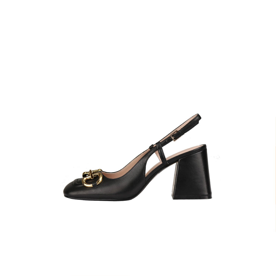 WW Retro Mary Jane Schuhe mit dicken hohen Absätzen und Schnallen