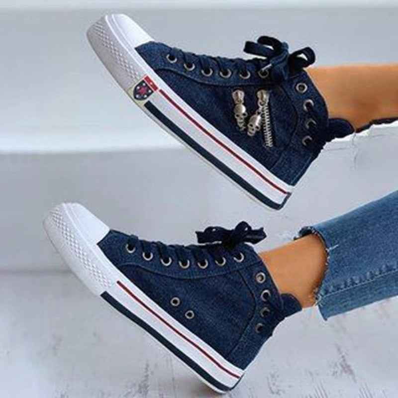 WW | Atmungsaktive High Top Sneaker Für Damen in Übergröße
