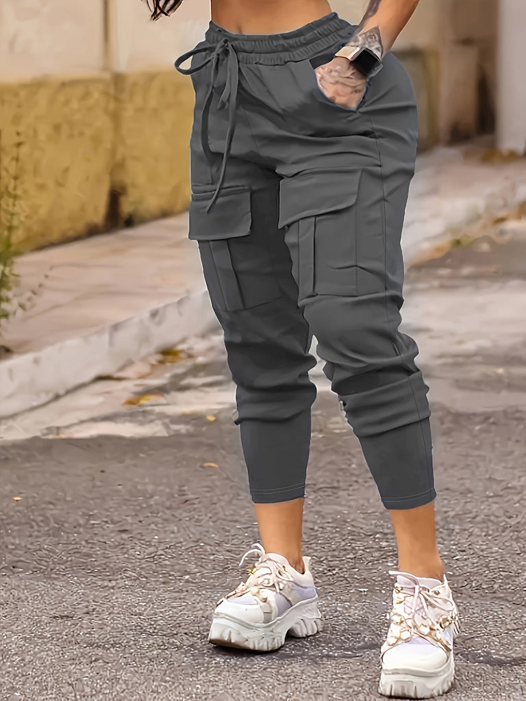 WW | Einfarbige Cargo Jogginghosen Mit Taschen