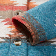 – Gewebte Jacke mit bedrucktem Kragen