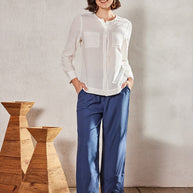 WW | Bequeme Weite Leinenhose für Damen