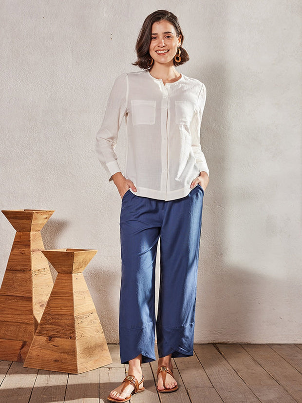 WW | Bequeme Weite Leinenhose für Damen