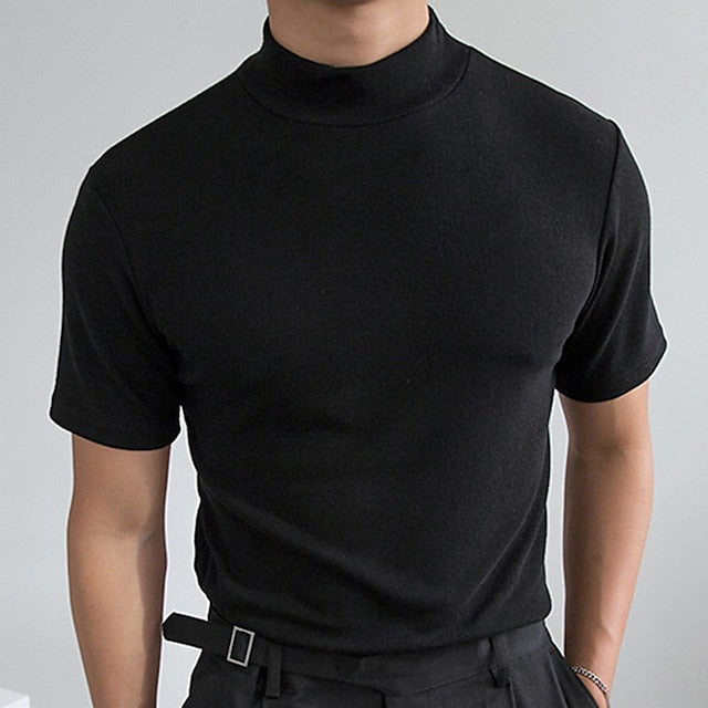 WW | Bequemes T-shirt Mit Kragen Für Herren