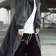 WW Eleganz - Vielseitiger langer Mantel mit Kapuze