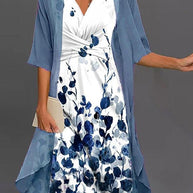 WW | Zweiteiliger Floral-Midi-Kleid
