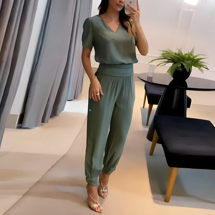 W&W Mode | Elegantes Blusen- und Hosen-Set für Damen | Stilvolles und Bequemes Outfit