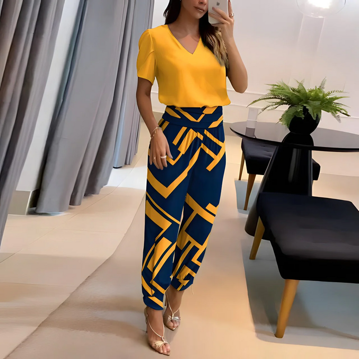 W&W Mode | Elegantes Blusen- und Hosen-Set für Damen | Stilvolles und Bequemes Outfit