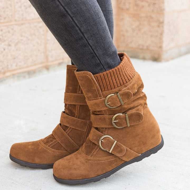 W&W Mode | Stil - Modische Winterstiefel mit Schnalle