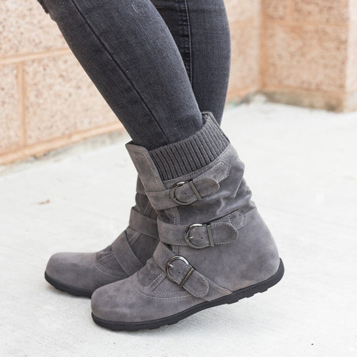 W&W Mode | Stil - Modische Winterstiefel mit Schnalle