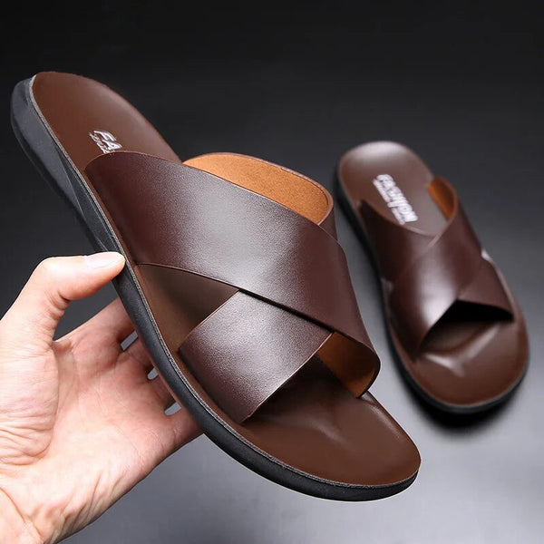 WW | Anti Rutsch Leder Sandalen Atmungsaktive Ganzjahresschuhe Für Männer