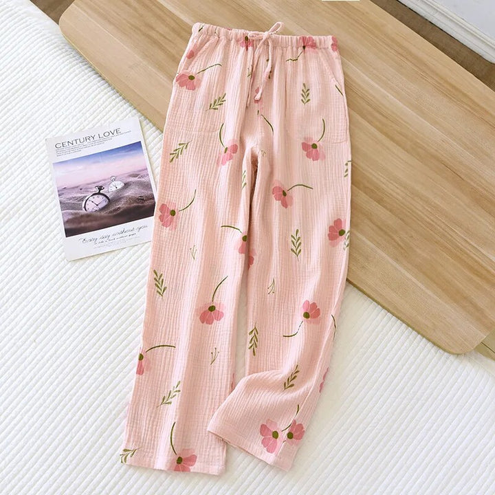 W&W Mode - Geblümte Pyjamahose