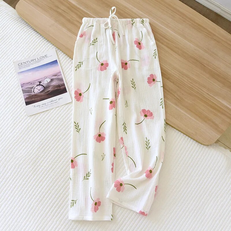 W&W Mode - Geblümte Pyjamahose