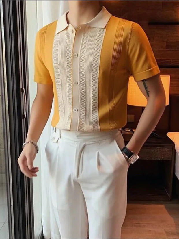 WW - Gestricktes gestreiftes Polo