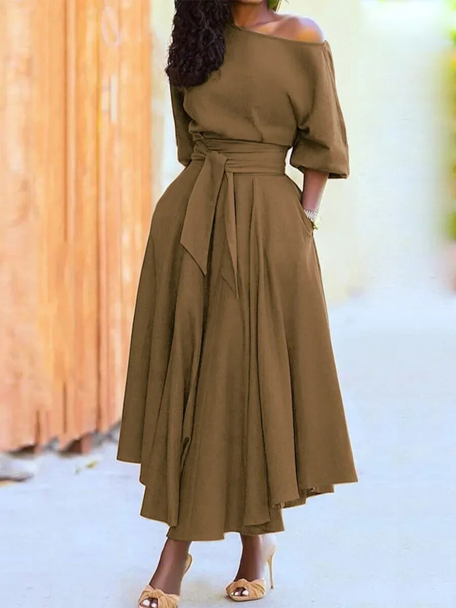 W&W Mode - Kleid mit Schnürung und Laternenärmeln