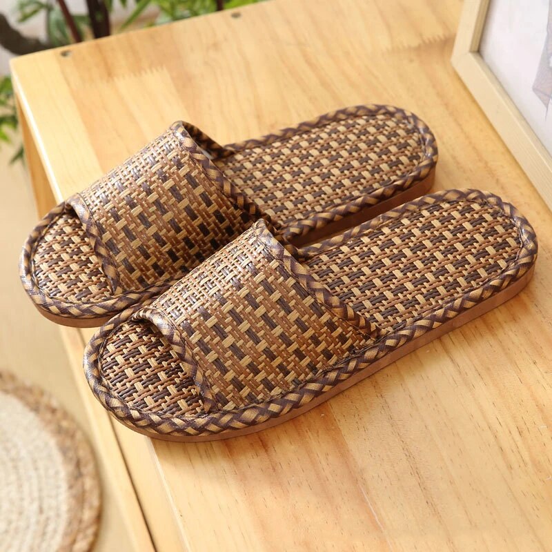 WW - Bambus Rattan Pantoffel