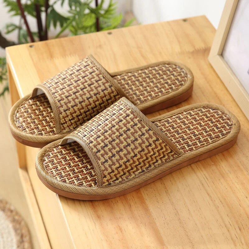 WW - Bambus Rattan Pantoffel