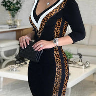 WW - Farbig gestreiftes Band Bodycon Kleid