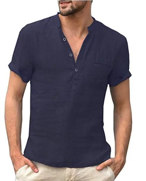 W&W Mode - Poloshirt mit V-Ausschnitt