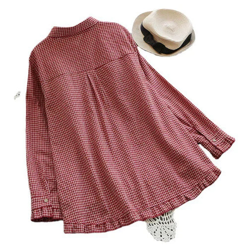 WW | Kariertes Übergröße Hemd Aus Leinen