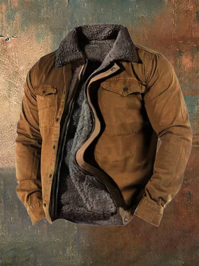 W&W Mode | Klassische Western Arbeitsjacke Aus Baumwolle