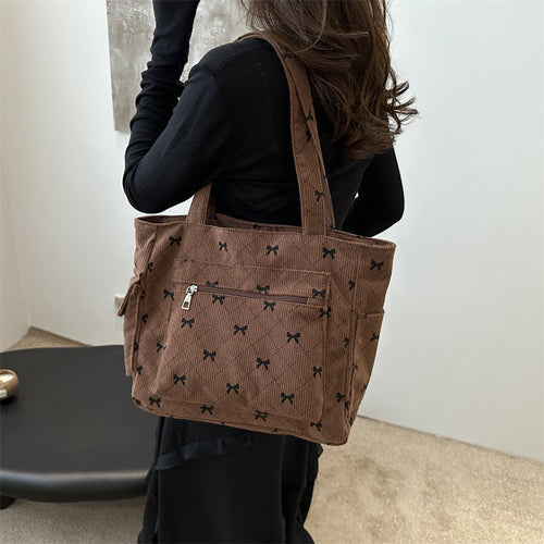 WW | Wattierte Tragetasche mit Schleifenmuster für Damen