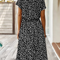 WW Casual Kleid | Gepunktetes kurzärmeliges Sommerkleid