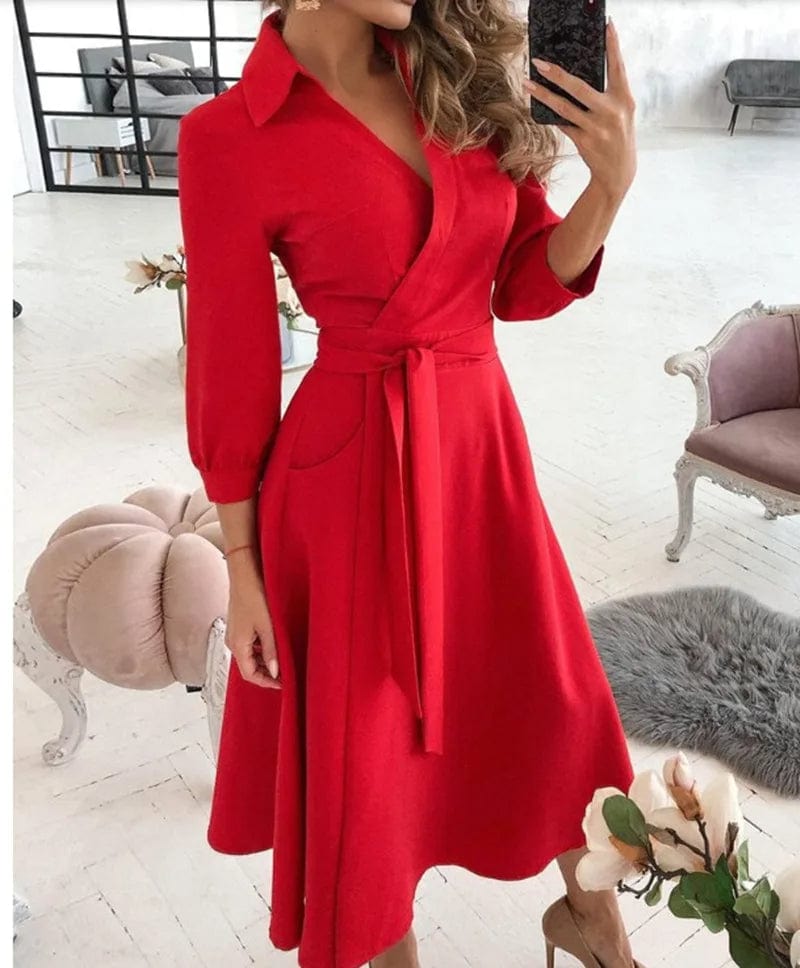 WW | Midi Kleid Elegantes Design Formelle & Abendmode