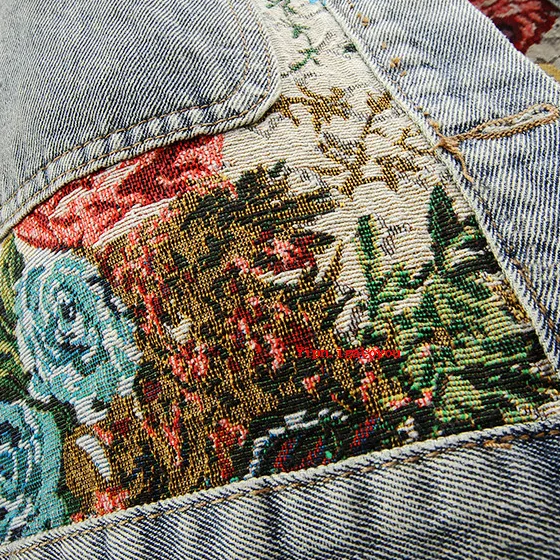 WW | Jeansjacke mit Blumen