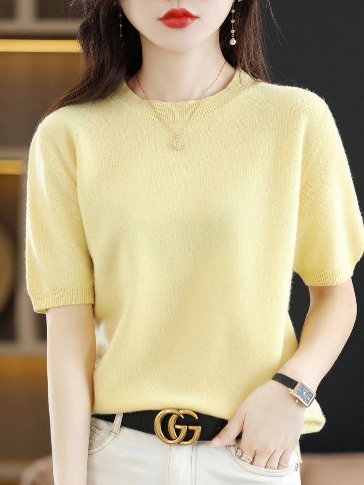 WW | Soft Cashmere T-Shirt With Round Neck