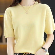 WW | Soft Cashmere T-Shirt With Round Neck