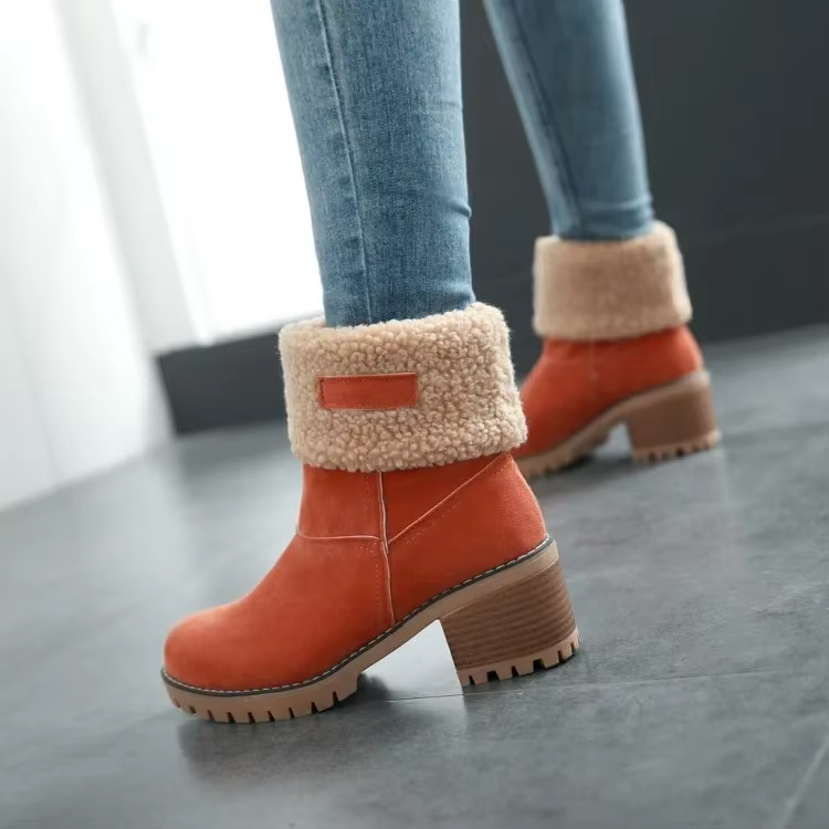 WW | Stilvolle Warme Schneestiefel Aus Leder