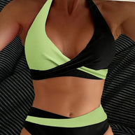 WW | Colorblock-Halter-Bikini-Set für Damen