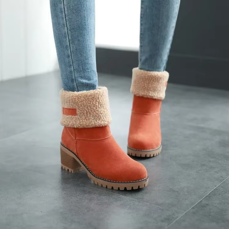 WW | Stilvolle Warme Schneestiefel Aus Leder