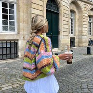 WW | Strickjacke mit buntem Patchwork