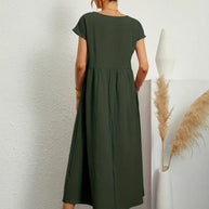 WW | Raffinierte Leinen Sommerkleid mit Praktischen Taschen