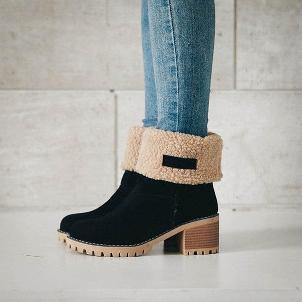 W&W Mode | Stilvolle Warme Schneestiefel Aus Leder