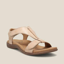 WW | Orthopädische Sandalen - Schwarz - Hochwertiges Leder mit Atmungsaktivem Mikrofaserfußbett