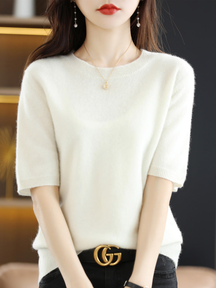 WW | Soft Cashmere T-Shirt With Round Neck