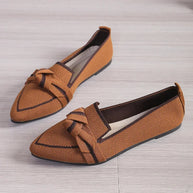 WW | Schicke Flache Schuhe mit Spitze und Schleifendetail