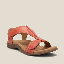 WW | Orthopädische Sandalen - Schwarz - Hochwertiges Leder mit Atmungsaktivem Mikrofaserfußbett