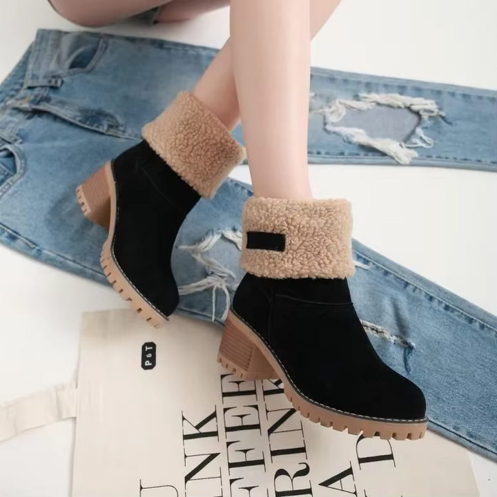 W&W Mode | Stilvolle Warme Schneestiefel Aus Leder