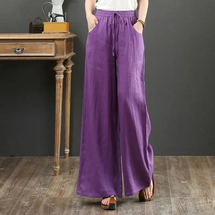 W&W Mode | Vielseitige Leinenhose für Damen in großen Größen