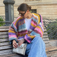 WW | Mehrfarbiger Cardigan Für Frauen