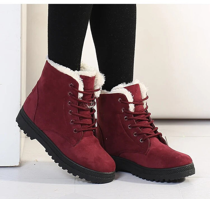 W&W Mode | Rutschfeste Schneestiefel Mit Schnürsenkeln