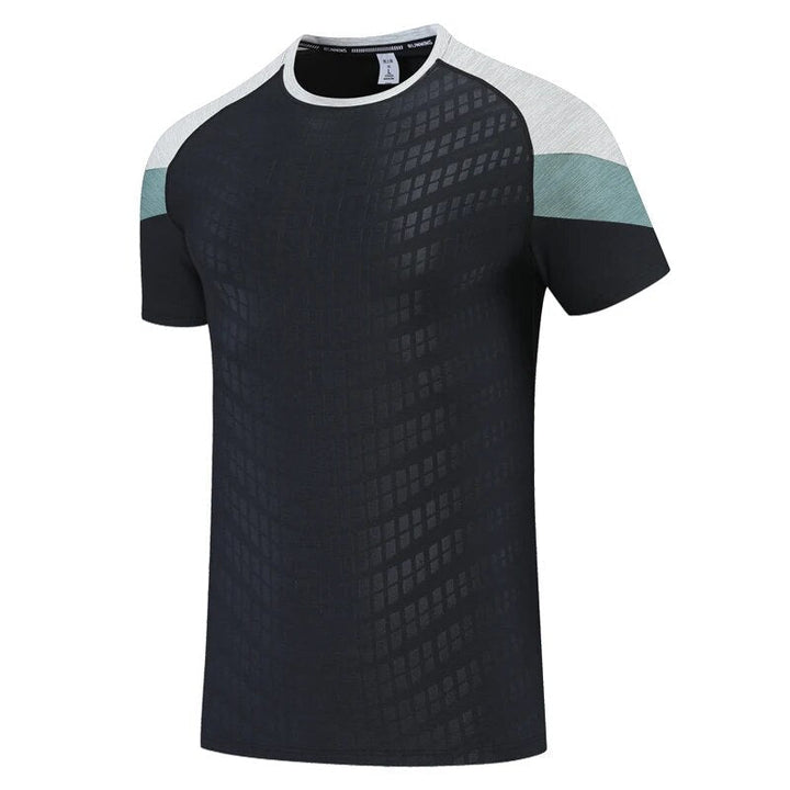 W&W Mode | Bequemes Herren Sportshirt Mit Patchwork Detail