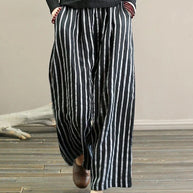 WW - Gestreifte Weite Hose