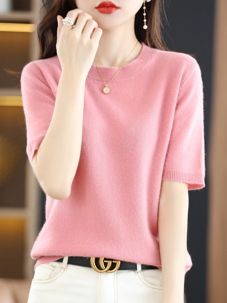 WW | Soft Cashmere T-Shirt With Round Neck