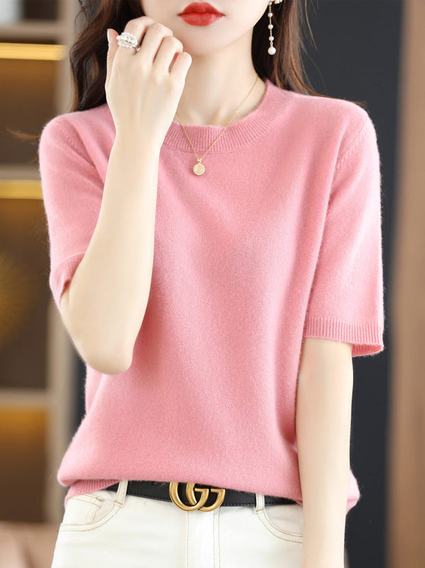 WW | Soft Cashmere T-Shirt With Round Neck