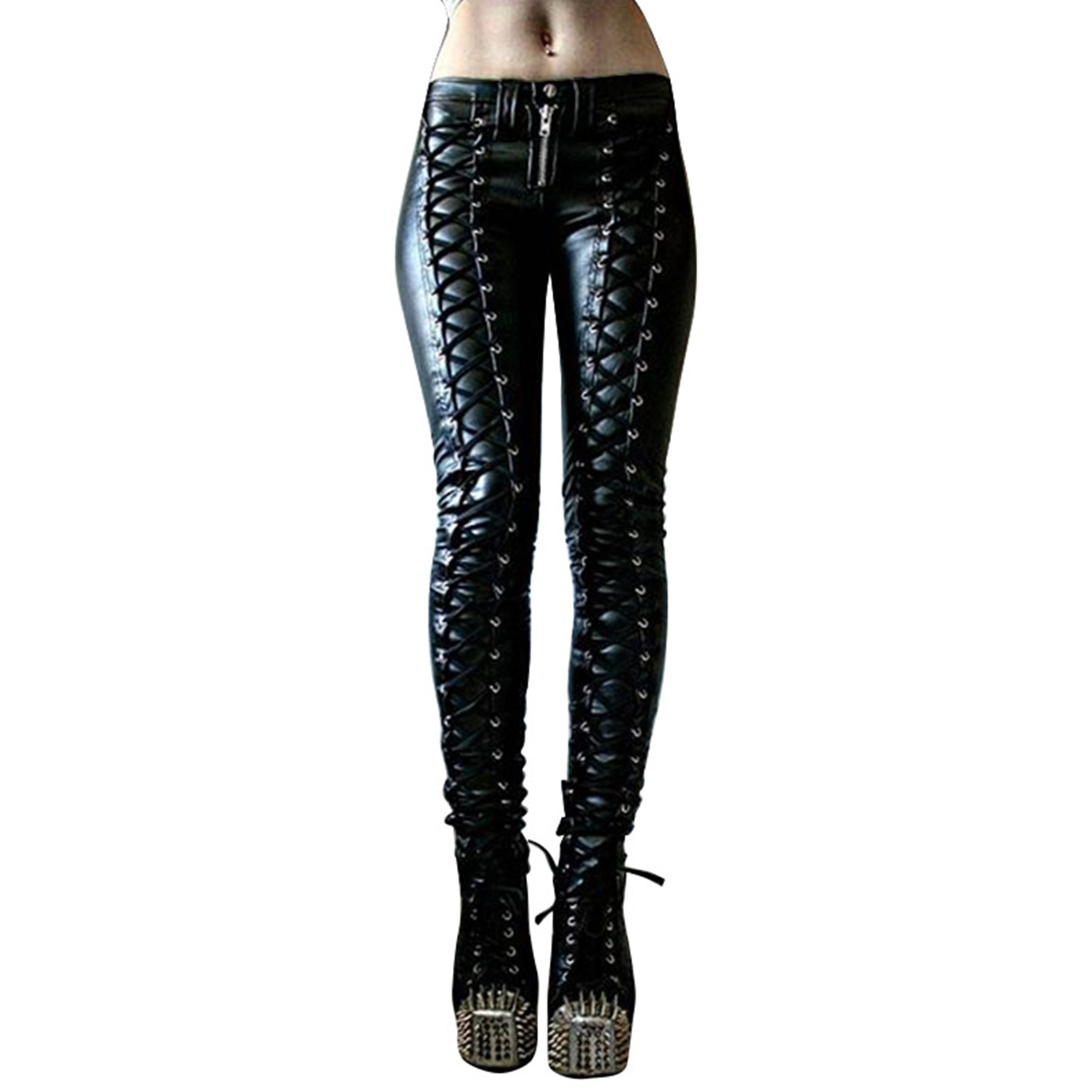 WW | Schlank und Stilvoll Punk Bandage Hose